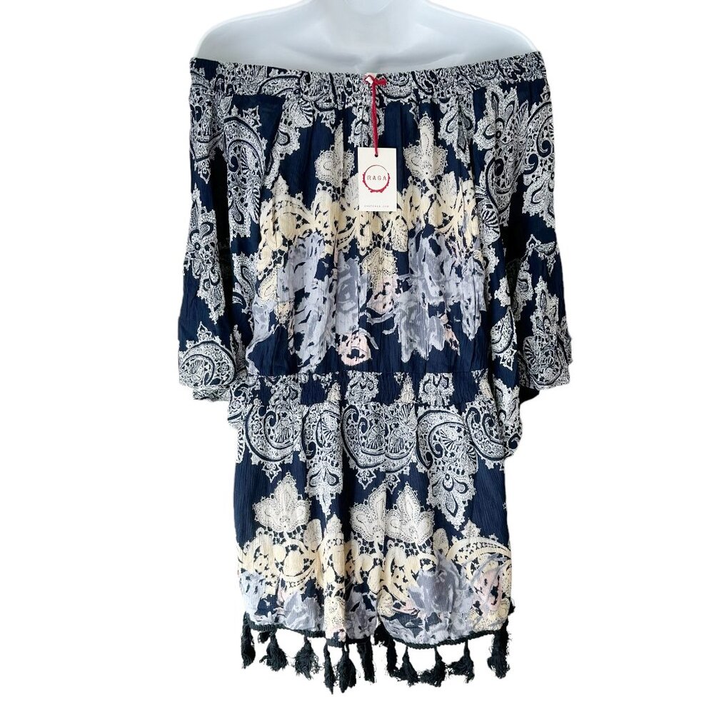 NWT RAGA ‎ Floral Off The Shoulder Romper XS S Anthropologie